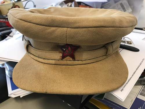 Stamp in soviet service cap