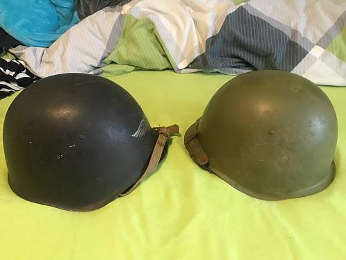 My two original SSH-39 helmets size 2 one Luftschutz one normal