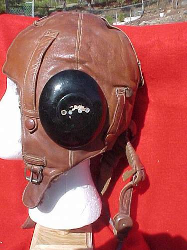 Leather flight helmets