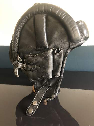 Leather tank helmet