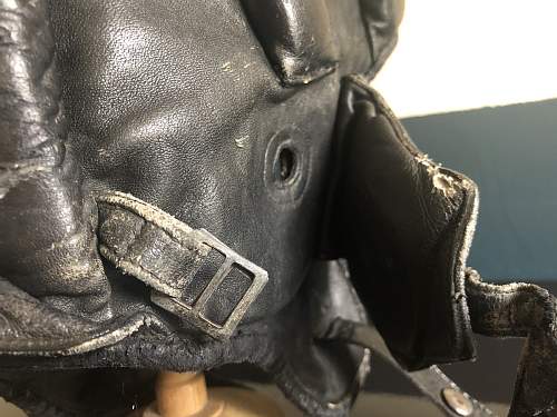 Leather tank helmet