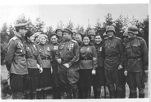 German helmets re-issued by Red Army