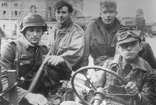 German helmets re-issued by Red Army