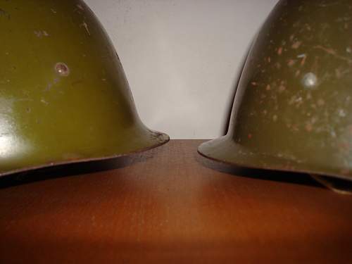 two m40 helmets.