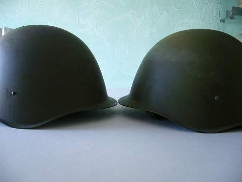 two m40 helmets.