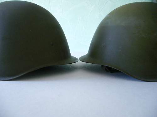 two m40 helmets.