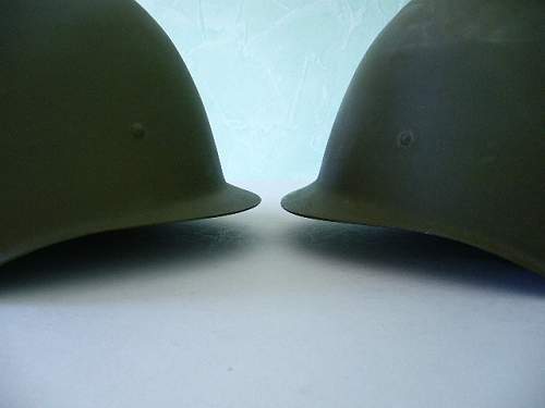 two m40 helmets.