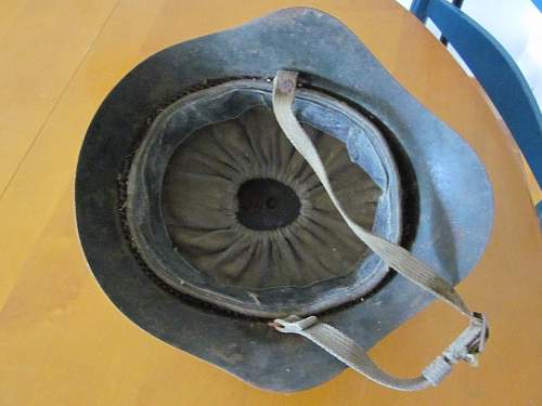 Garage sale find in Finland, complete untouched 1938 Russian steel helmet :)