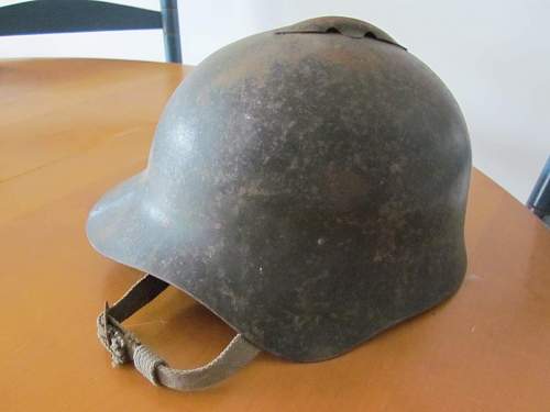 Garage sale find in Finland, complete untouched 1938 Russian steel helmet :)