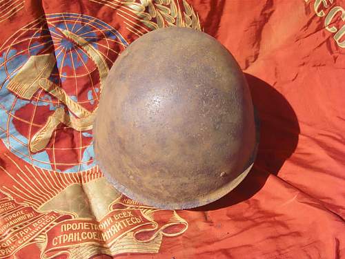 Ground dug Soviet helmets from Stalingrad area