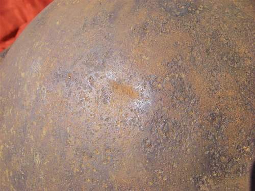 Ground dug Soviet helmets from Stalingrad area