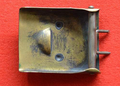 Unmarked 2-Piece (Brass?) (Heer?) Buckle