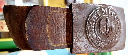 Overhoff &amp; Cie buckle &amp; SA belt with stamp; SA Gelandesportschull- Rochlitz.