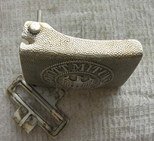 Aluminum Heer buckle from Noelle &amp; Huck, Lüdenscheid until 1941