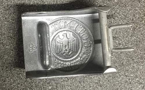 Aluminium Heer buckle F.R.O. Original or Fake, opinion please.