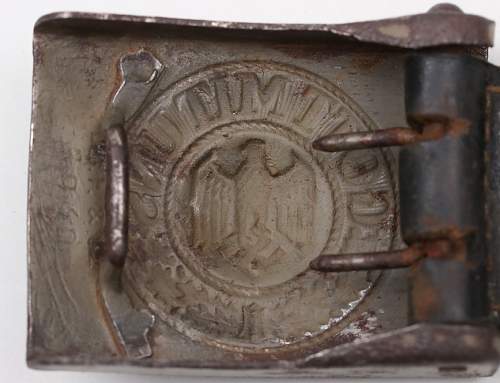 Dr. Franke &amp; Co.  Steel buckle with tab.