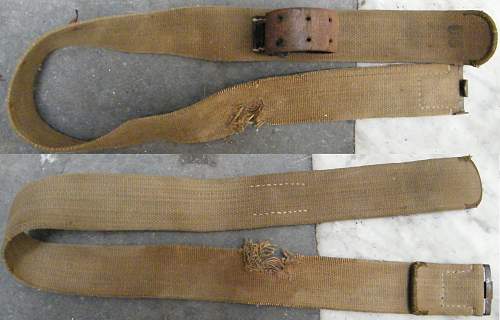 Battle damaged dak/trop web belt?