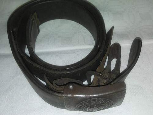 German steel buckle and belt