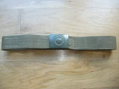 Tropical Belt (LLG Hessen 1942) with C. W. Motz 1941 buckle