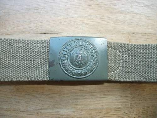 Tropical Belt (LLG Hessen 1942) with C. W. Motz 1941 buckle