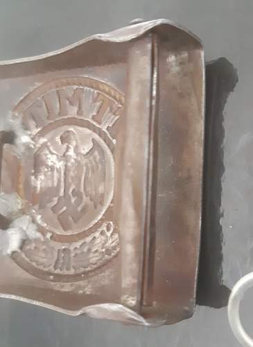 Steel Wehrmacht Kastenschloß / Buckle - Fake?