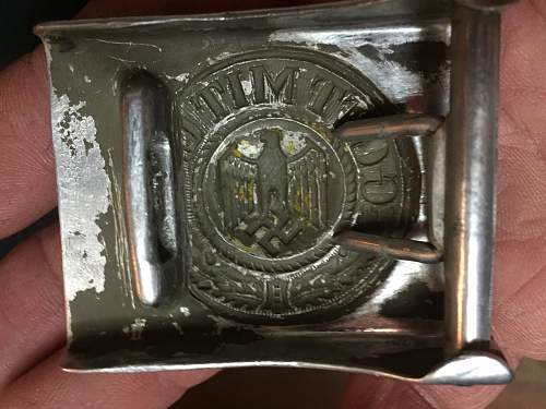 Aluminum Heer buckle: suspected original, price info