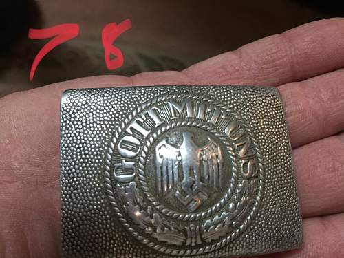 Aluminum Heer buckle: suspected original, price info