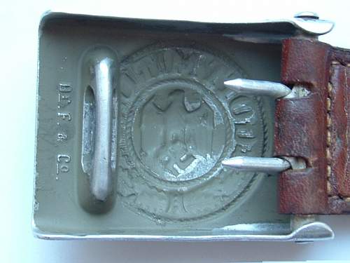 1940 - Year of Change - 2 Heer buckles &amp; belts.