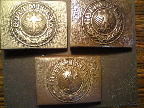 Three Reichswehr buckles