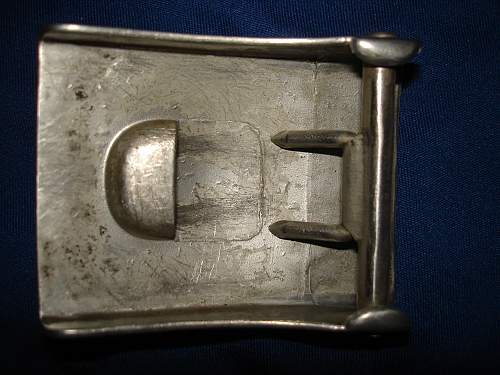 Unusual denazified aluminium Heer buckle - flatback?