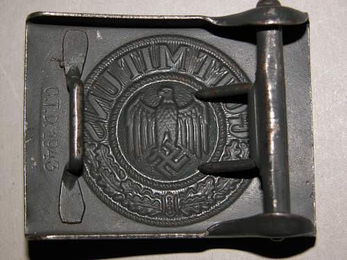 Heer buckle: Silver c.t.d. 1943