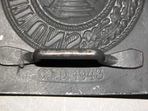 Heer buckle: Silver c.t.d. 1943