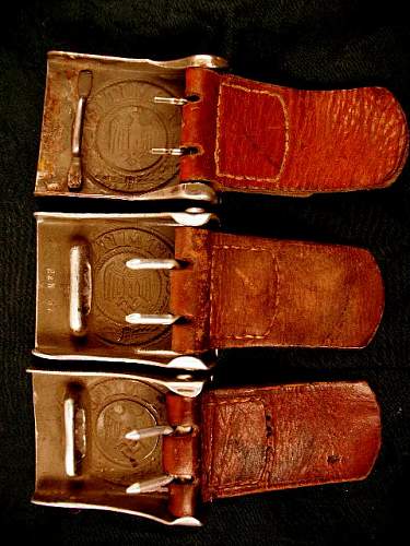 3 Army Buckles W/tabs