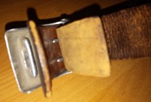 Unmarked (well worn) Heer buckle and belt