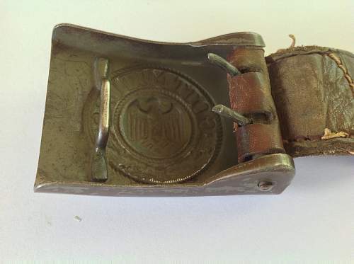 Unmarked steel  heer buckle