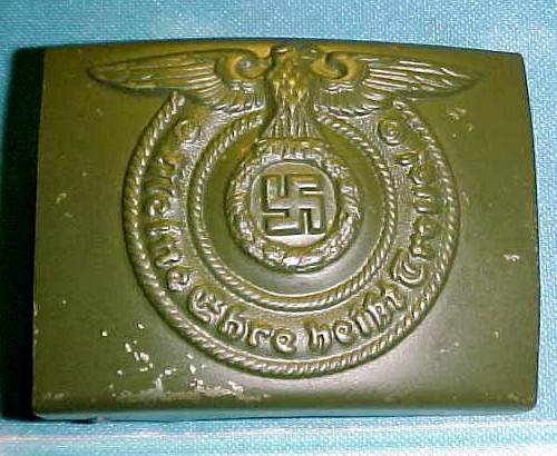 Heer Aluminum Belt Buckle Unmarked and Waffen SS Buckle marked REDO: Authentic buckles?