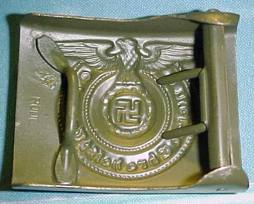 Heer Aluminum Belt Buckle Unmarked and Waffen SS Buckle marked REDO: Authentic buckles?