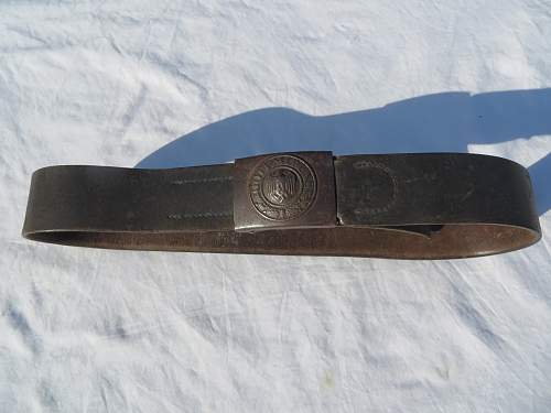 Army belt and buckle from Guernsey