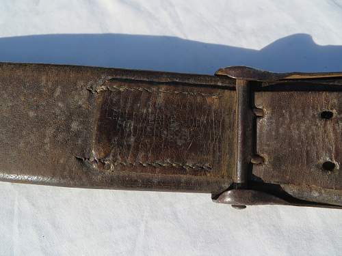 Army belt and buckle from Guernsey