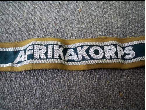 Afrikakorps Cuff-Title is Good?