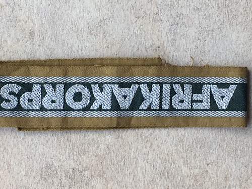 The Afrikakorps cuff title