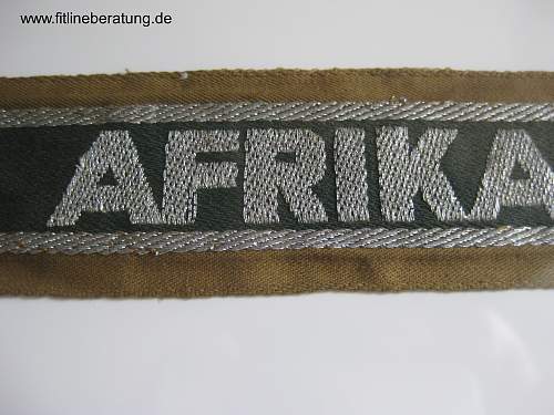 The Afrikakorps cuff title