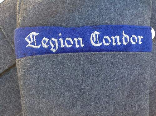 Luftwaffe Officers Tunic with Legion Condor cuff title