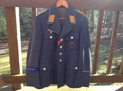 Luftwaffe Officers Tunic with Legion Condor cuff title