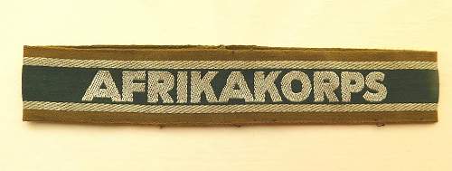 The Afrikakorps cuff title