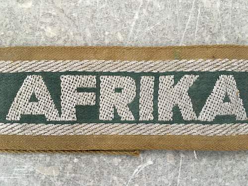 The Afrikakorps cuff title