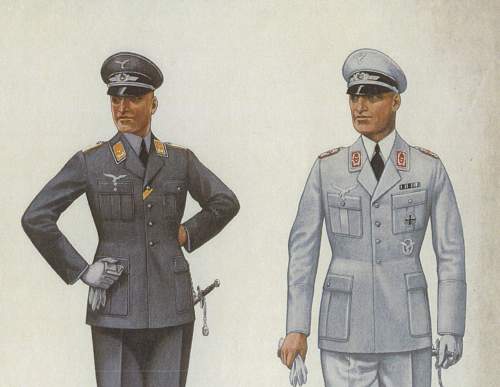 Luftwaffe tunics in period photos