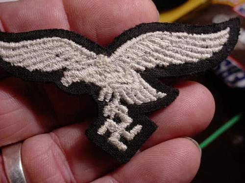 2 luft cap eagles on black,Herman Goering Div?