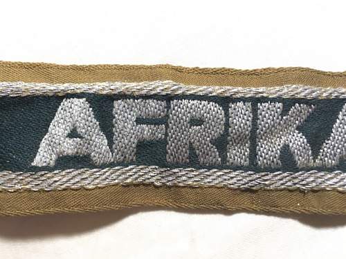 The Afrikakorps cuff title