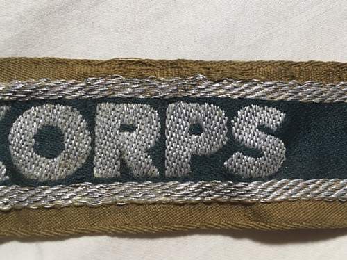 The Afrikakorps cuff title